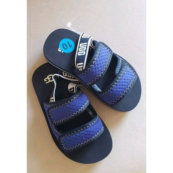 NEW UGG TODDLER/KIDS LENNON BLUE SLINGBACK SZ 10 - Picture 3 of 6